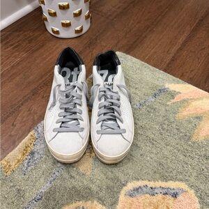 P448 White and Gray Athletic Shoes